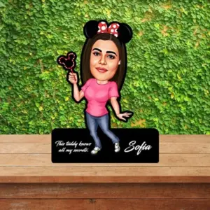 ACC21 Minni Women Caricature Cartoon Cutout Frame