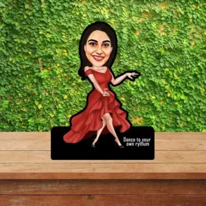 ACC24 Dancing Women Caricature Cartoon Cutout Frame