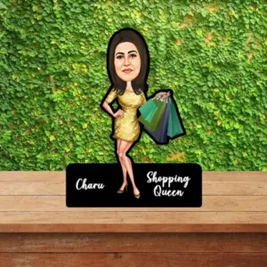 ACC25 Shopping Women Caricature Cartoon Cutout Frame
