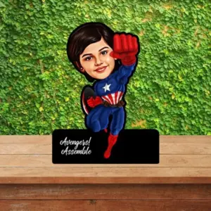 ACC29 Captain America Kids Caricature Cartoon Cutout Frame