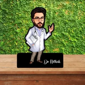 ACC36 Doctor Caricature Cartoon Cutout Frame