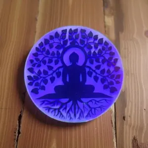 Buddha LED Frame with blue light room décor