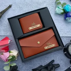 Couple Wallet Combo Tan Brown