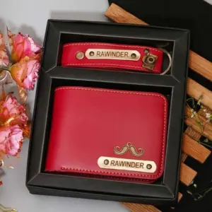 Gents 2 Pc Wallet Combo Red