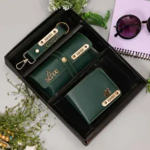 Gents 3 Pc Wallet Combo Green