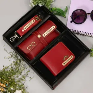 Gents 3 Pc Wallet Combo Red