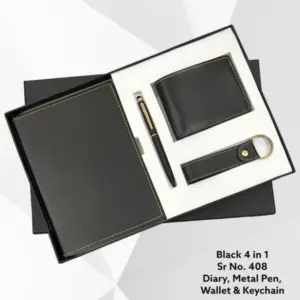 Gents 4 in 1 Wallet Combo Black