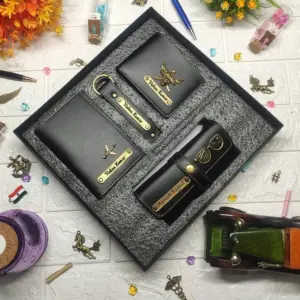 Gents 4 Pc Wallet Combo Black
