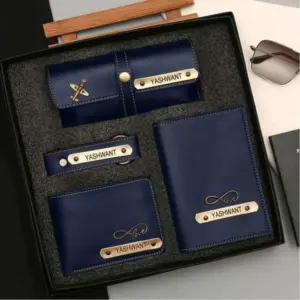 Gents 4 Pc Wallet Combo Blue