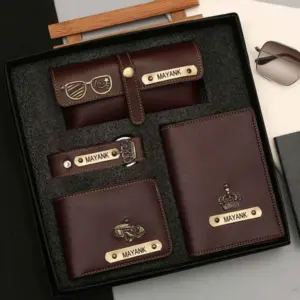 Gents 4 Pc Wallet Combo Dark Brown