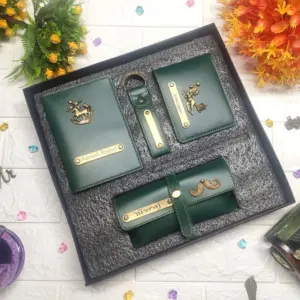 Gents 4 Pc Wallet Combo Green