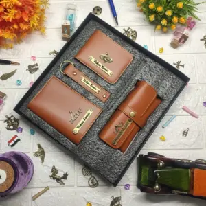 Gents 4 Pc Wallet Combo Tan Brown