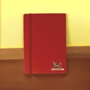 Red lined journal notebook diary for writing notes, journaling, and daily use