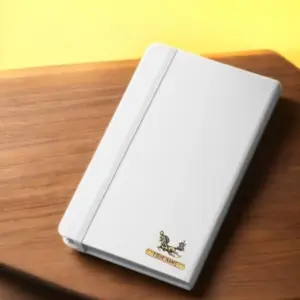 White lined journal notebook diary for writing notes, journaling, planning, and daily use