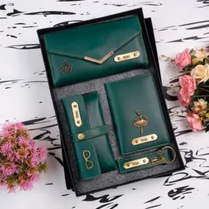 Ladies 4 Pc Wallet Combo in Green Color