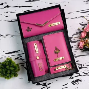 Ladies 4 Pc Wallet Combo Pink