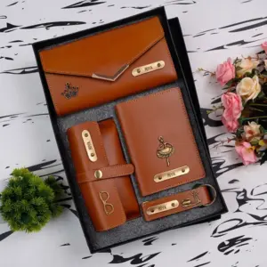 Ladies 4 Pc Wallet Combo Tan Brown