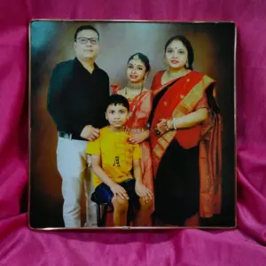 12x12 inch square golden beeding photo frame for elegant home wall décor