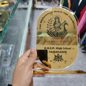 Gold Acrylic Trophy momento award for achievements and events