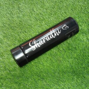 Engraved Temperature Bottle Black Colour Personalized Smart Bottle