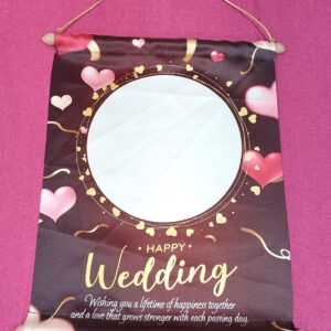 Wedding satin scroll invitation luxury design for Happy Wedding 01 premium wedding card