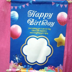 Happy Birthday 02 satin scroll personalized birthday gift with premium finish