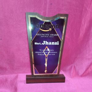 MDF Trophy MWM-04 wooden award for corporate and school recognition ceremonies
