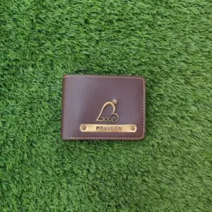 Dark brown genuine leather men’s wallet with card slots and cash compartment