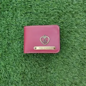 Stylish men’s wallet in wine red colour with premium finish