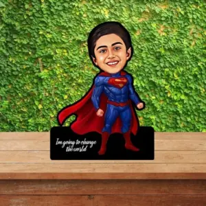 ACC28 Superman Kids Caricature Cartoon Cutout Frame