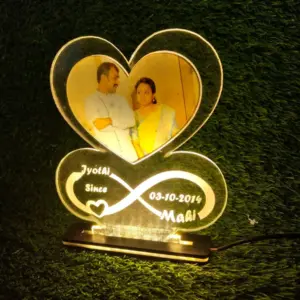Infinity Love Acrylic personalized couple LED décor