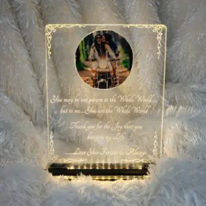 RGB LED Photo Frame personalized acrylic tabletop lamp