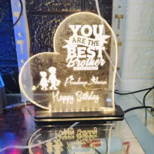 Brother Acrylic Frame personalized LED photo décor
