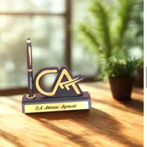 CA Desktop Name Board with Pen Stand