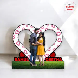 Couple Memory Cutout Frame Brown A3 Size Personalized Romantic Frame