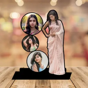 3 Rounds 1 Standing Pic Customized Cutout Frame Personalized Gift