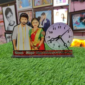Clock with Photo Cutout Customized Frame Personalized Photo Clock Gift