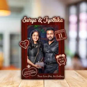 Couple Memory Cutout Frame Brown A4 Personalized Romantic Frame