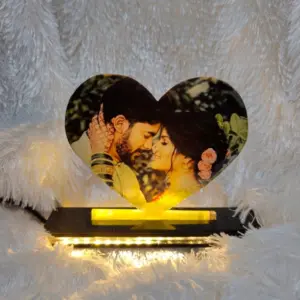 Heart Sublimation Acrylic LED Table Frame Personalized Photo Lamp