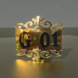Gold and Black Acrylic Designer House Name Board