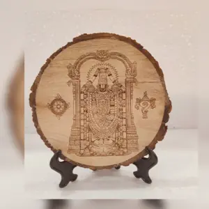 Personalized 8x8 Inch Natural Round Wood Plaque