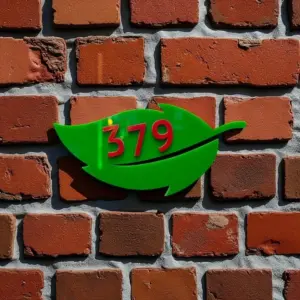 Green and Red Acrylic House Name Board for entrance décor