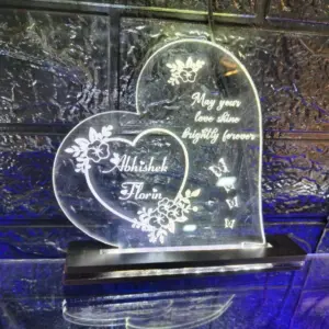 Years of Togetherness Forever to Go Acrylic Single LED Personalized Photo Lamp