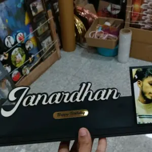 Desk Name Plate with personalized photo and name