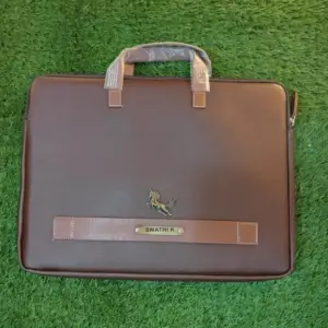 Stylish dark brown laptop sleeve bag with protective design for laptops