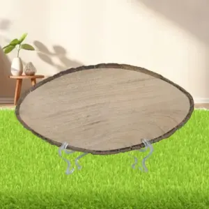 Personalized Oval Shape Natural Wood Plaque