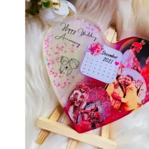 8 Inch Heart Shape Resin Art Frame Decorative Keepsake