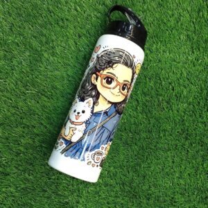 Photo Printed Bottle with Straw Personalized Water Bottle Gift