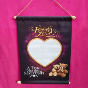 Elegant Forever Love Satin Scrolls personalized keepsake for couples and special occasions