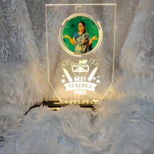 Teacher Acrylic Frame personalized LED photo décor